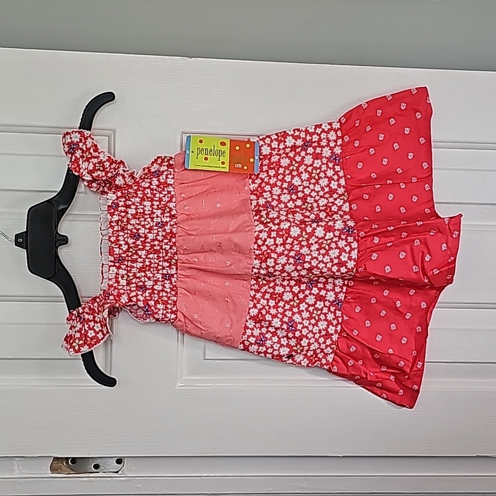 Penelope Mack Pink and Coral Dress Kid Size 4T